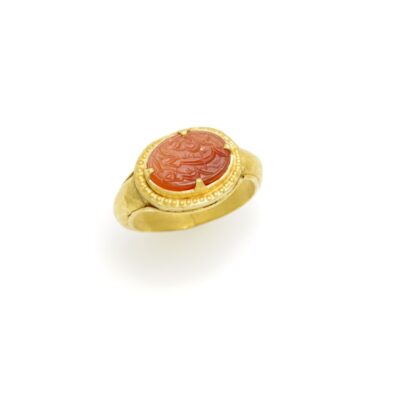 Cornelian Sealstone Gold Ring