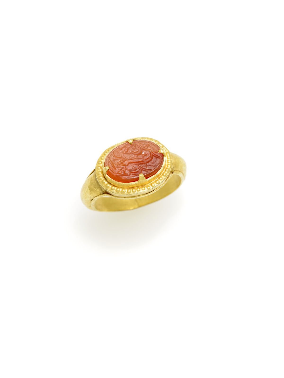 Cornelian Sealstone Gold Ring