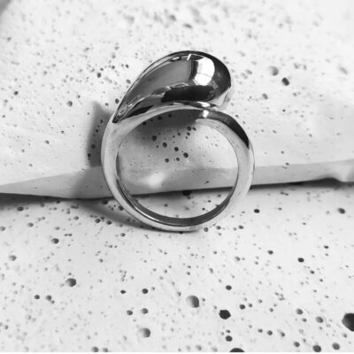 Drop Silver Ring Large