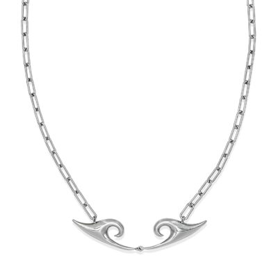 KYMOTHOE Double Kyma Silver Necklace