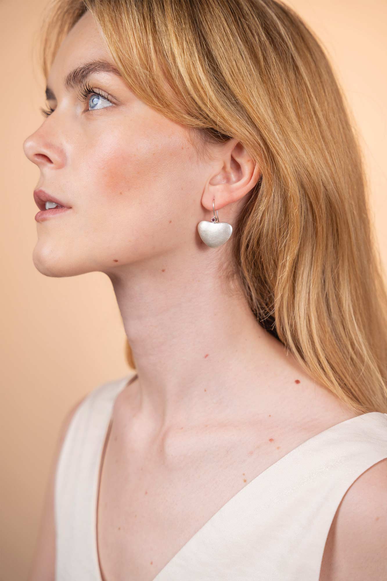 Soft Spot Silver Earrings - Image 2