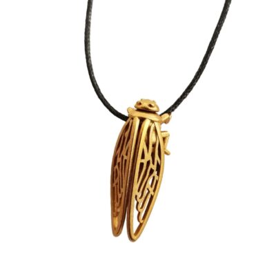 Cicada (Τζιτζίκι) Charm "Μην σκας" Large with cord