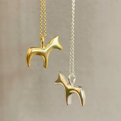 Guardian of Resilience Horse Goldplated Necklace