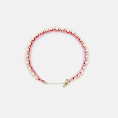 Embroidered Moon “Pulse” Bracelet with pearls