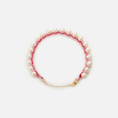 Embroidered Moon “Pulse” Bracelet with pearls