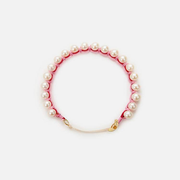 Embroidered Moon “Pulse” Bracelet with pearls