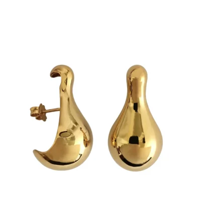 Large Liquid Goldplated Earrings