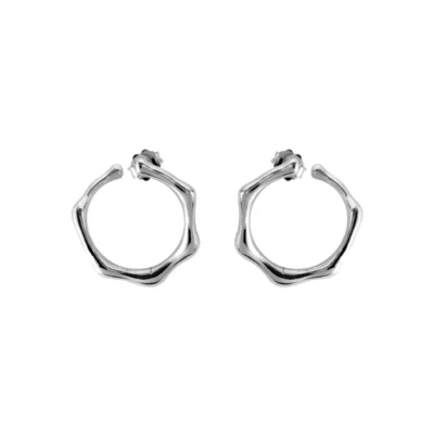 Liquid Silver Hoops