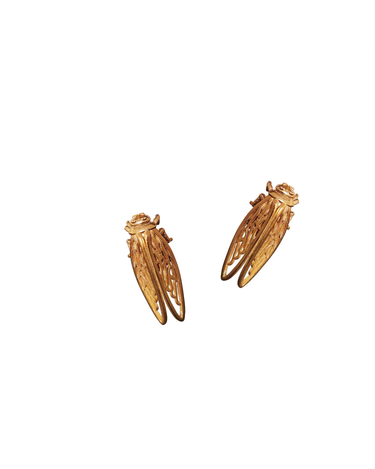 Cicada(Τζιτζίκι) Large Goldplated Studs