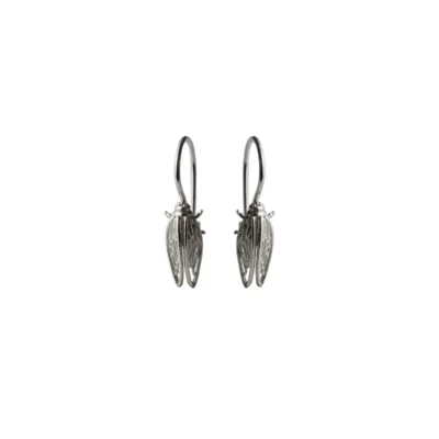 Cicada Tzitziki “Μη σκας” Small Silver Hook Earrings