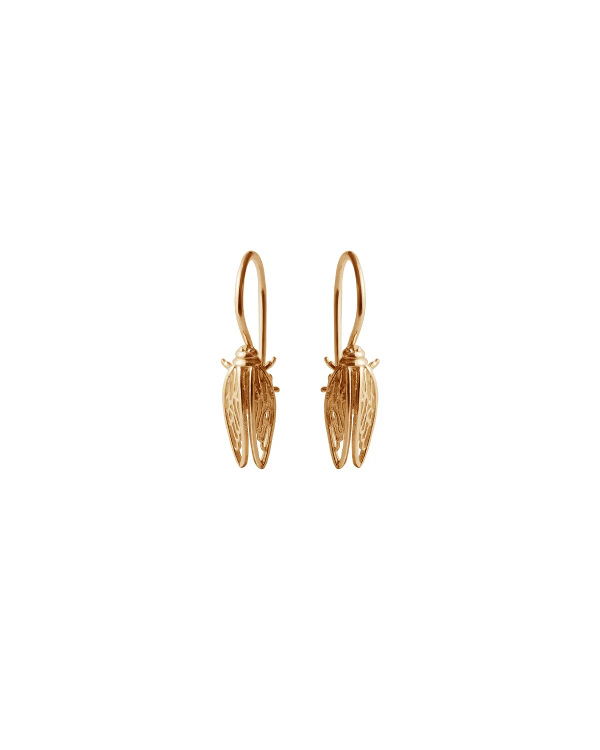 Cicada(Τζιτζίκι) “Μη σκάς” Small Goldplated Hook Earrings