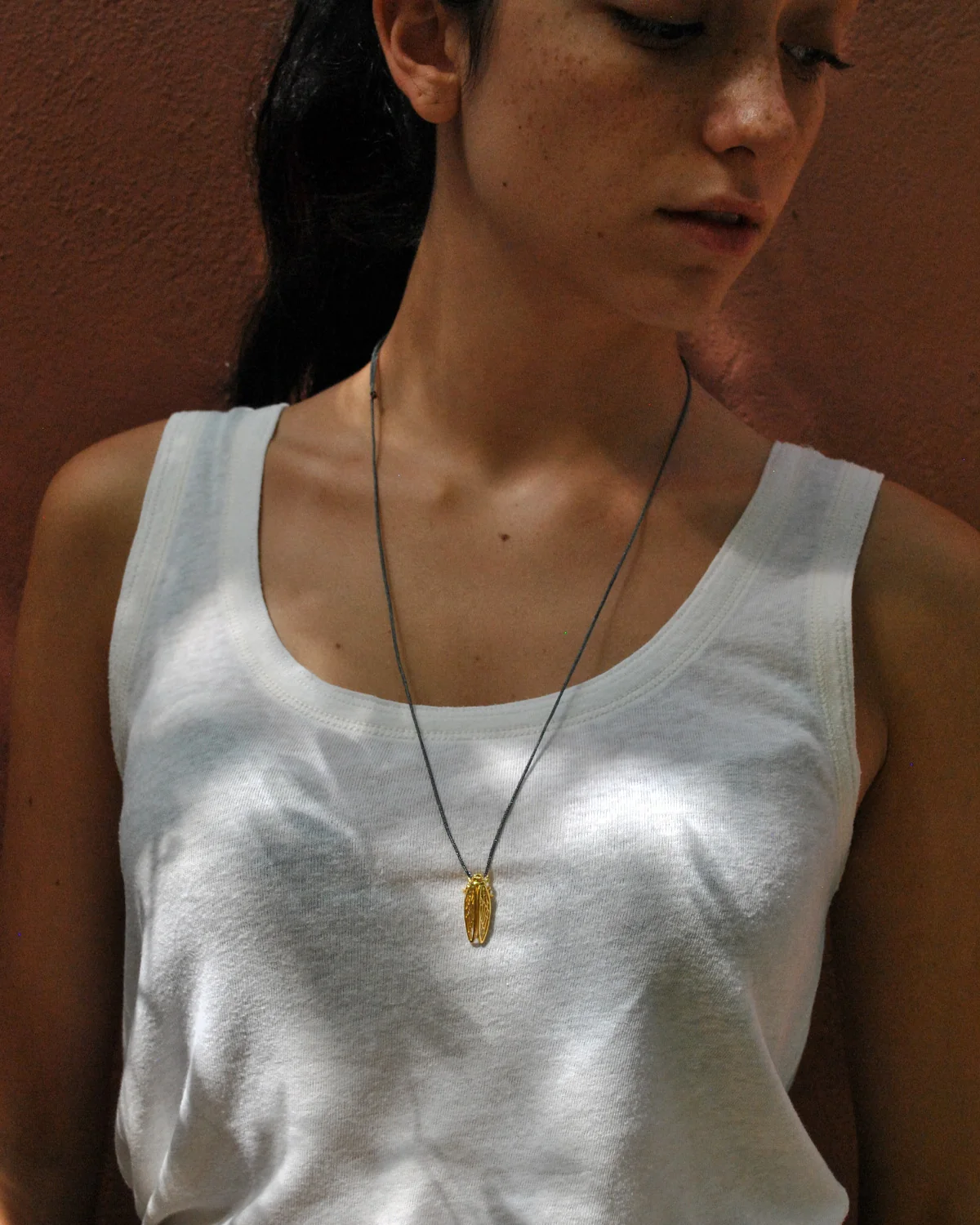 Cicada (Τζιτζίκι) Charm "Μην σκας" Large with cord - Image 2