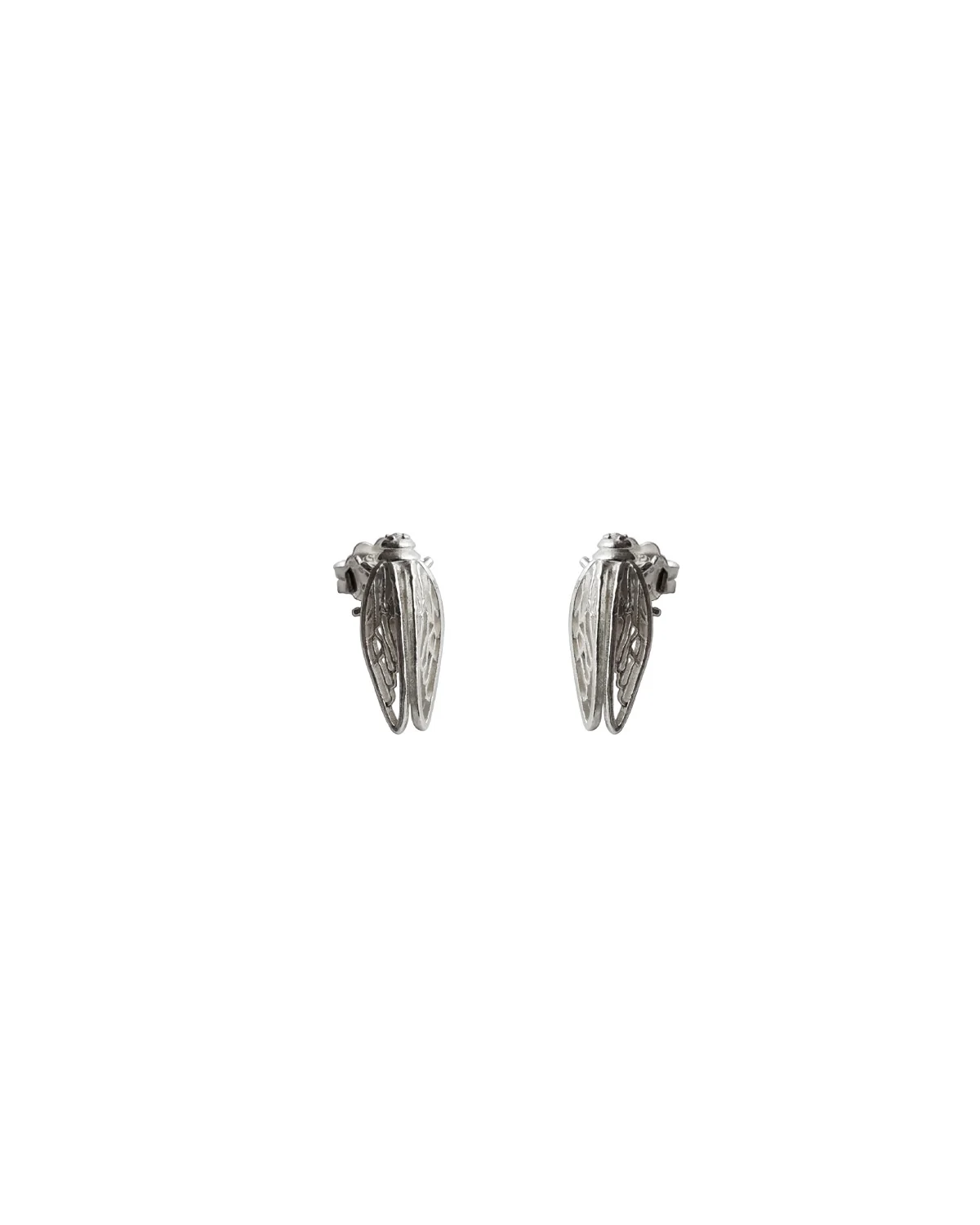 Cicada Tzitziki "Μη σκας" Small Silver Studs