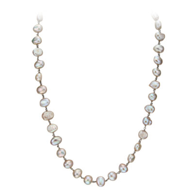Grey Baroque Pearl Necklace