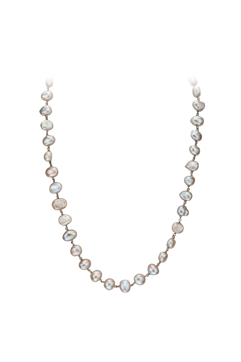 Grey Baroque Pearl Necklace