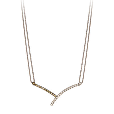 Line Whitegold Diamond Necklace