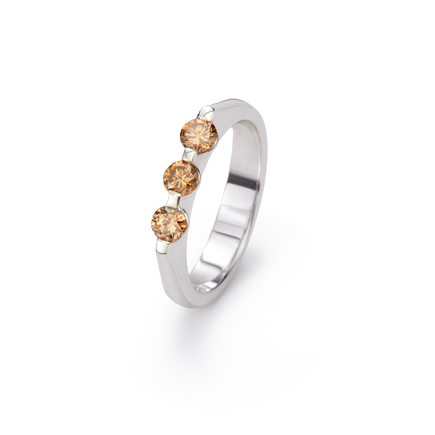 Trinity Brown Diamond Whitgold Ring