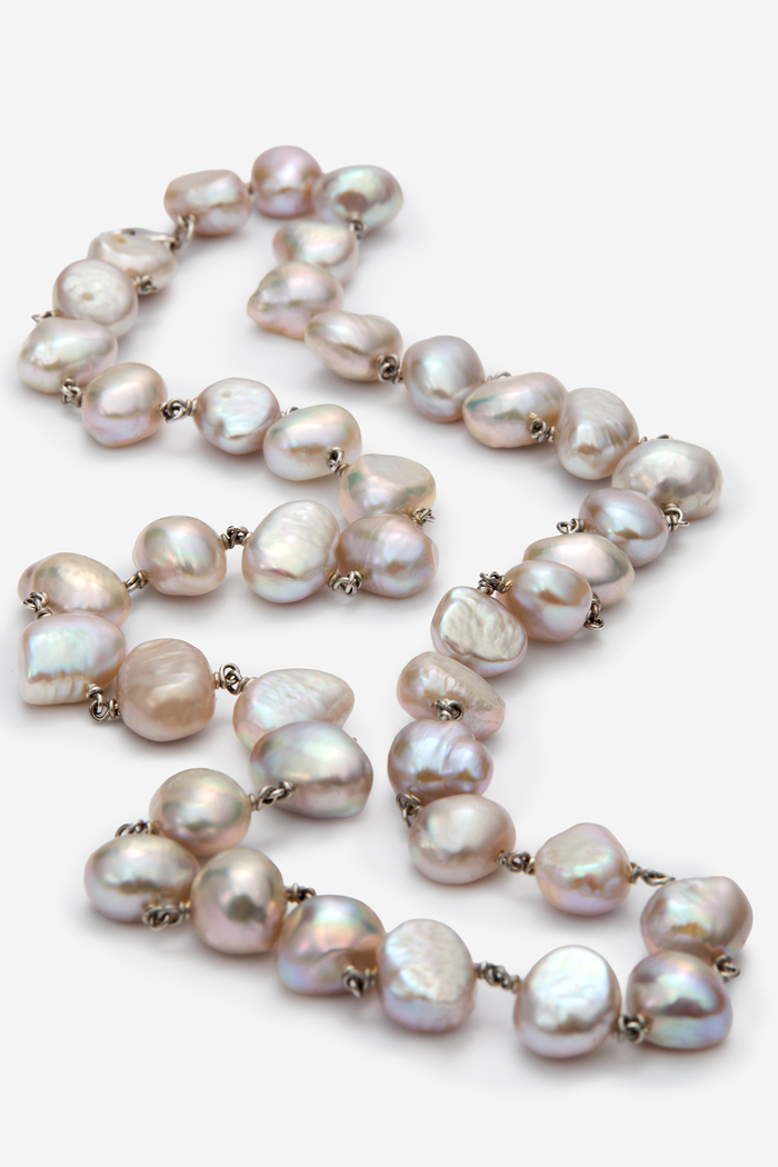 Grey Baroque Pearl Necklace - Image 2