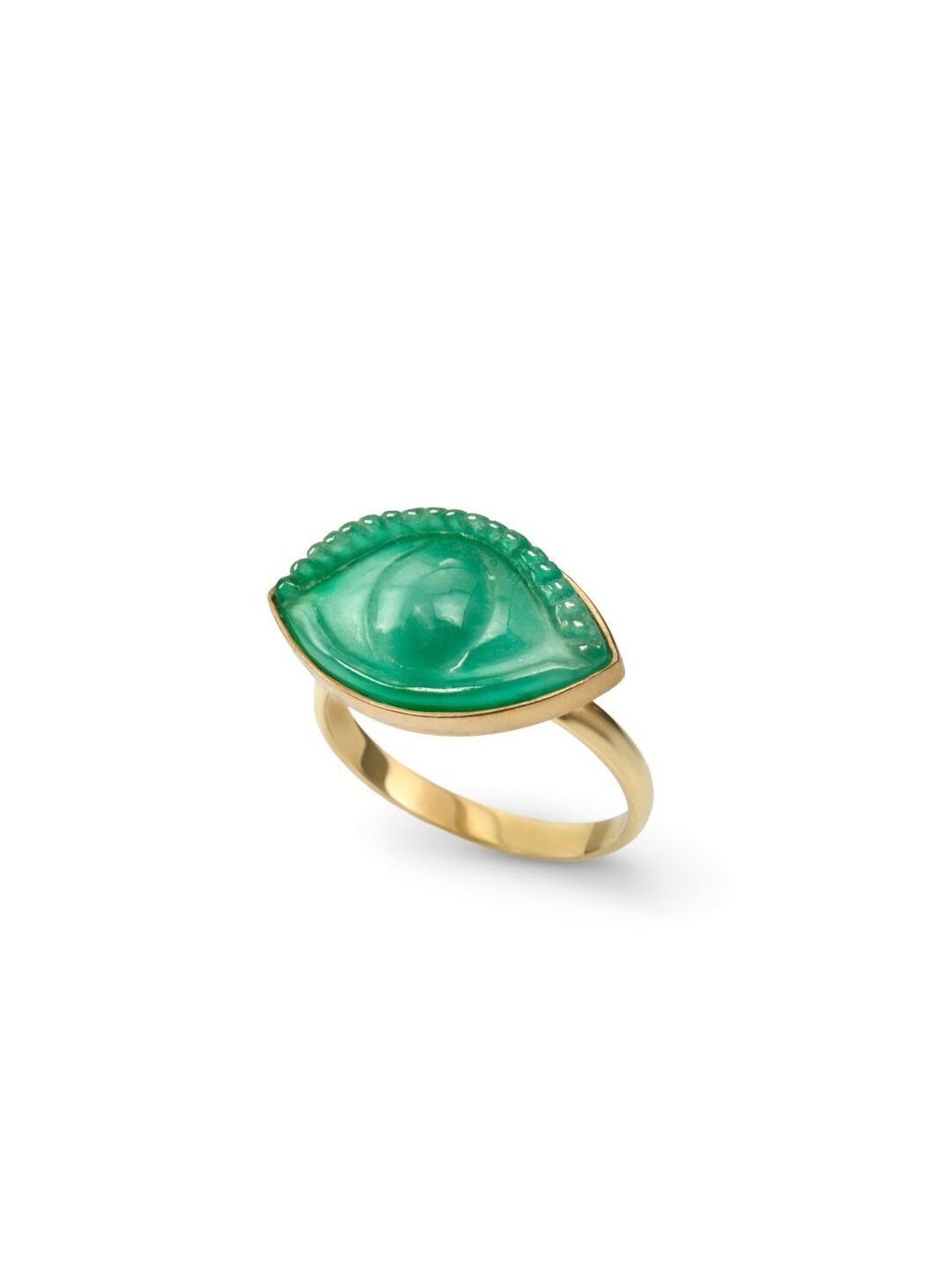 Jade Eye Gold Ring