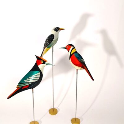 Woodpecker in Rod, Set of 3 (Τρυποκάρυδος)