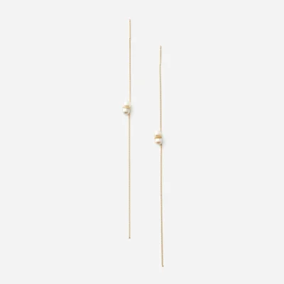 18k American Twin Pearl Earrings