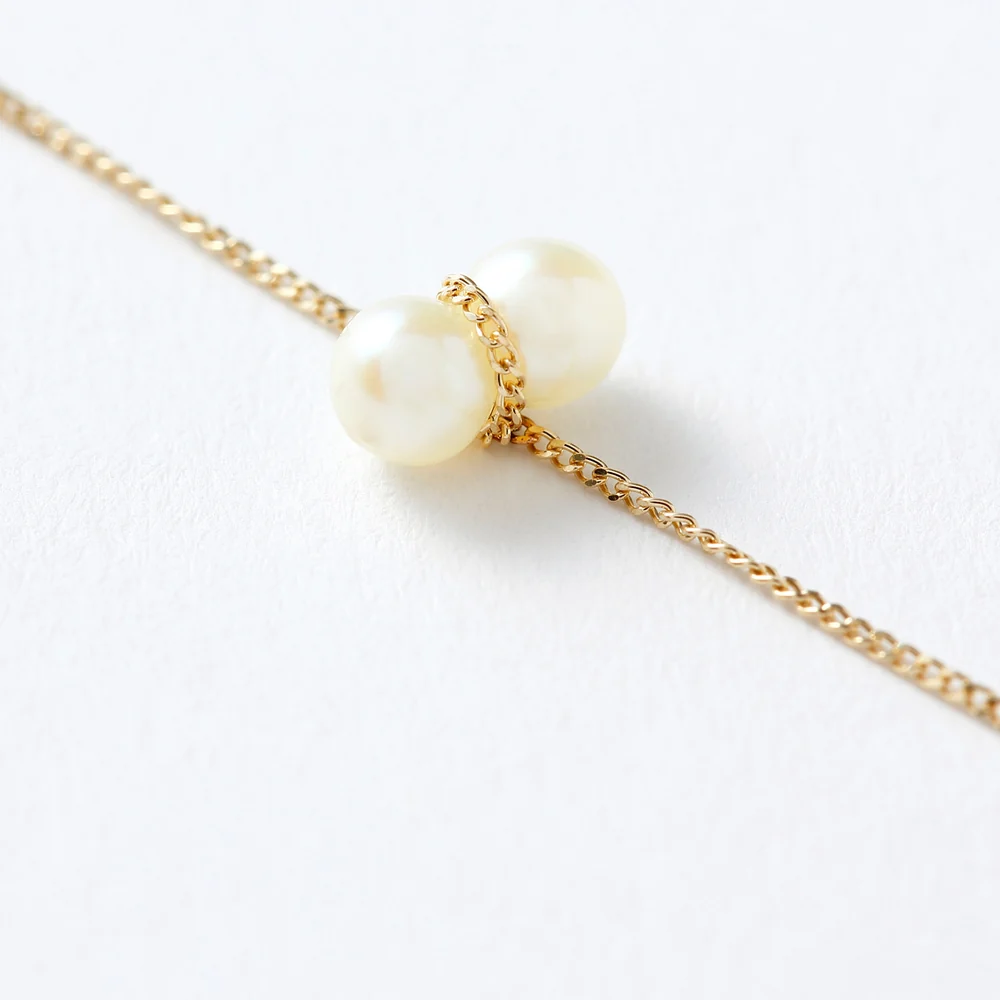 18k American Twin Pearl Earrings - Image 2